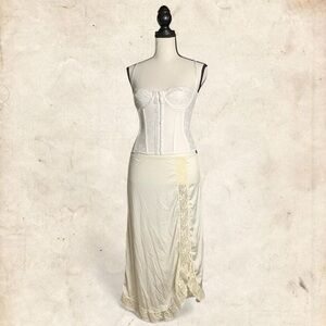 Satin and Lace Slip Skirt